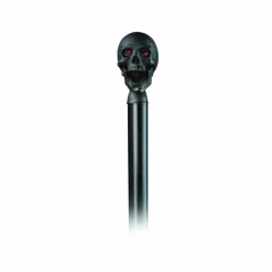 Black Walking Stick with Matte Black Skull Head