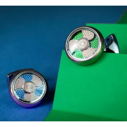 Blue and Green Colour Change Cufflinks