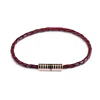 Brown Leather Bracelet with Rose Plated Clasp