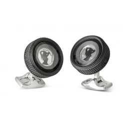 Camera Lens Cufflinks with Glamorous Lady