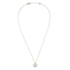 18ct Rose Gold Square Shaped Diamond Pendant