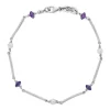 18ct White Gold Amethyst Bead and Pearl Bracelet