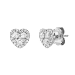 18ct White Gold Diamond Stud Earrings