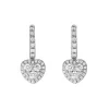 18ct White Gold Heart Shaped Diamond Earrings