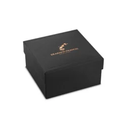 18ct White Gold Octagonal Cufflinks with Diamond, Sapphire and Crystal