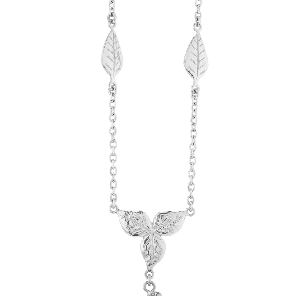 18ct White Gold Swinging Diamond Monkey Necklace
