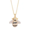 18ct Yellow Gold Diamond And Sapphire Bumble Bee Pendant