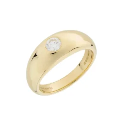 18ct Yellow Gold Diamond Gypsy Ring