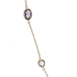 18ct Yellow Gold Fancy Colour and Fancy Shape Sapphire Necklace