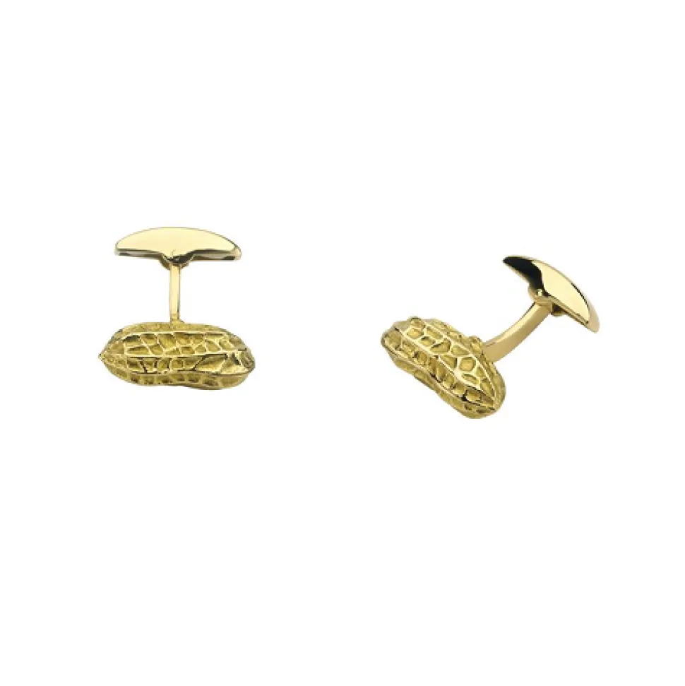 18ct Yellow Gold Peanut Cufflinks