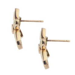 18ct Yellow Gold Peridot and Diamond Large Cluster Earrings