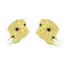 18ct Yellow Gold Pug Cufflinks With Sapphire Eyes