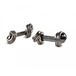 Dark Grey Double Knot Cufflinks