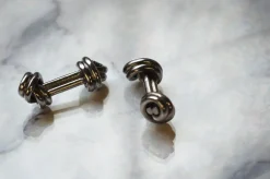 Dark Grey Double Knot Cufflinks