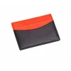 Leather Flat Card Case in Burgundy