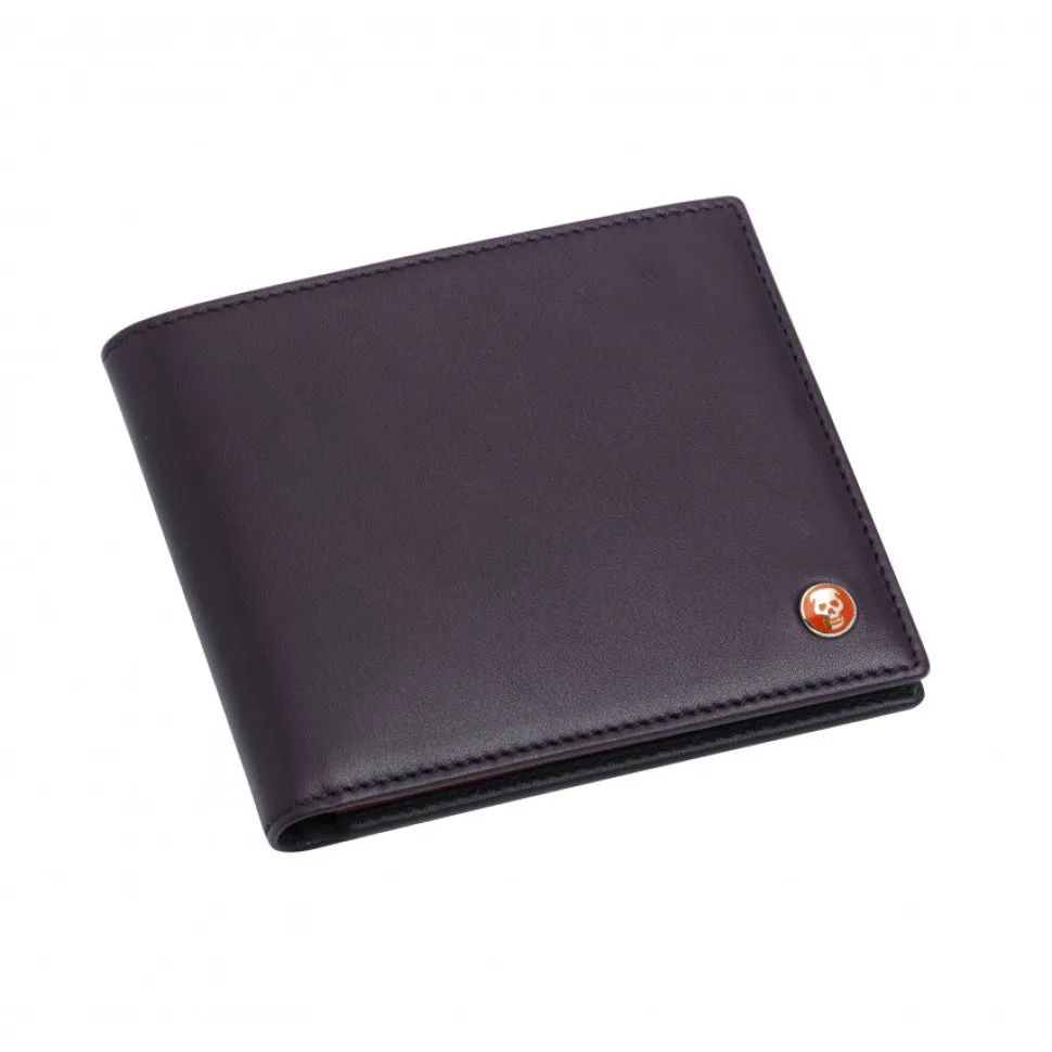 Leather Money Clip Wallet in Burgundy