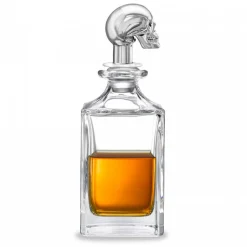 Polished Skull Head Crystal Decanter