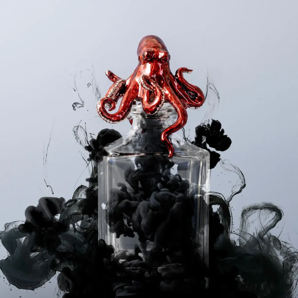 Red Octopus Decanter