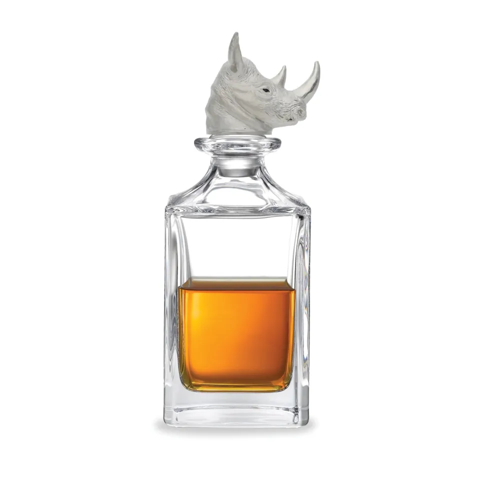 Rhino Head Decanter