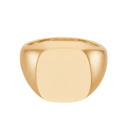 Rose Gold Cushion Signet Ring (16.5x15mm) – 9ct
