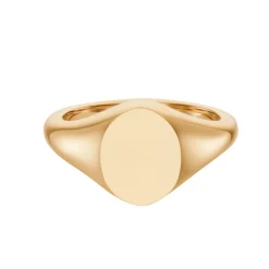Rose Gold Oval Signet Ring (10.5x8.5mm) – 9ct