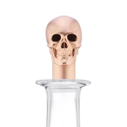 Rose Gold Skull Wine Decanter