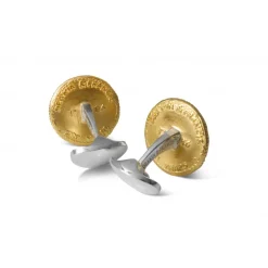 Sterling Silver 230 Coin Cufflinks - Skull & Cross Bones