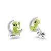 Sterling Silver Alien And Moon Cufflinks
