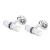 Sterling Silver Bar Cufflinks With Sapphire Centre