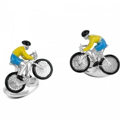 Sterling Silver Bike & Rider Cufflinks
