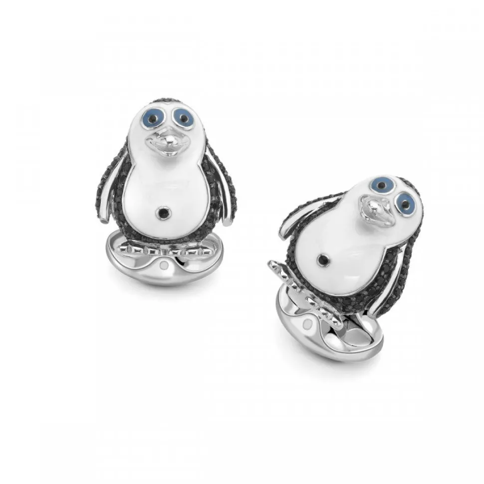 Sterling Silver Black Spinel Penguin Dress Set