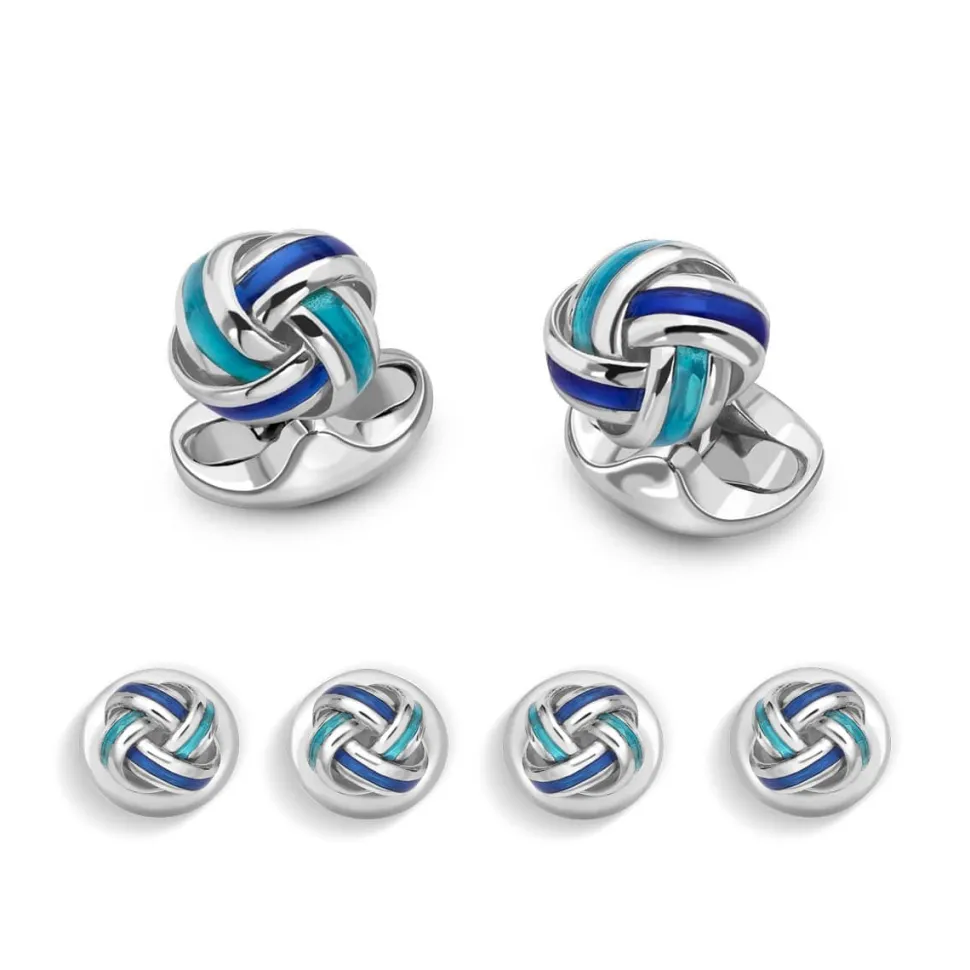 Sterling Silver Blue Knot Dress Set