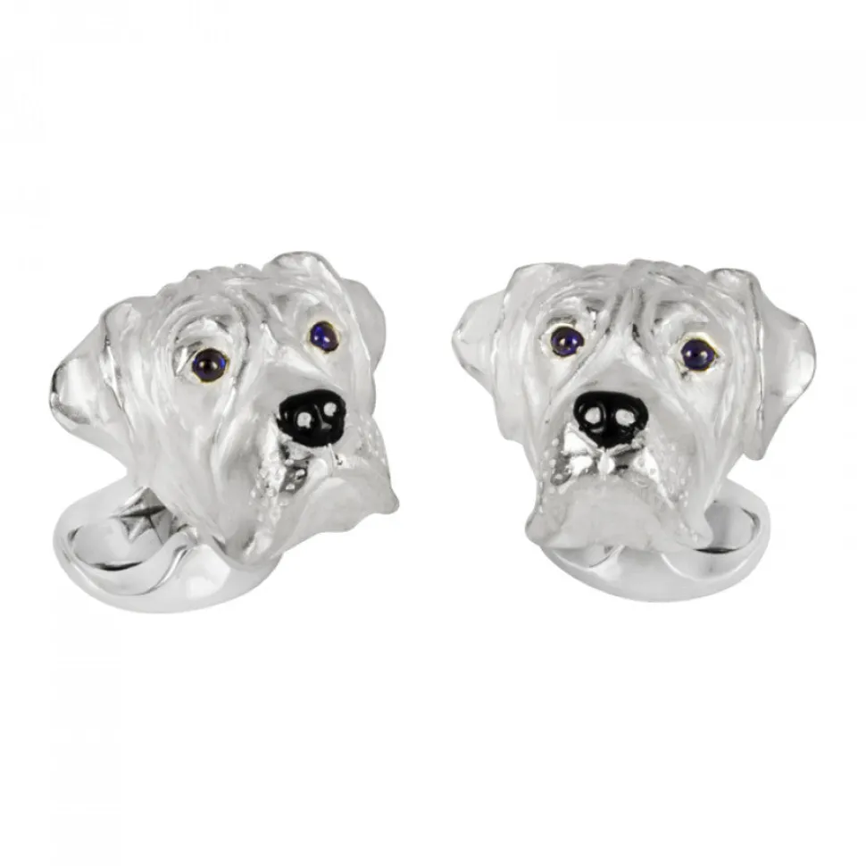 Sterling Silver Boxer Dog Cufflinks