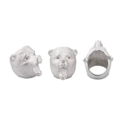 Sterling Silver Brave Bear Ring