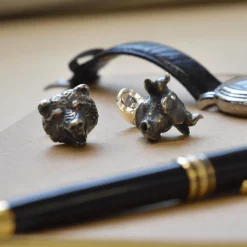 Sterling Silver Bull & Bear Dress Set
