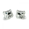 Sterling Silver Bulldog Cufflinks