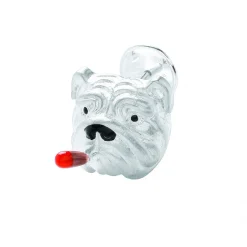 Sterling Silver Bulldog With Cigar Lapel Pin