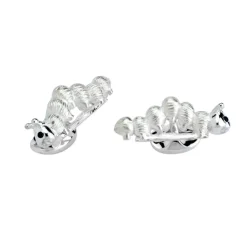 Sterling Silver Caterpillar Cufflinks