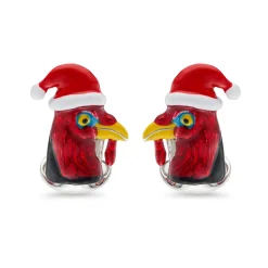 Sterling Silver Christmas Turkey Cufflinks