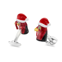 Sterling Silver Christmas Turkey Cufflinks