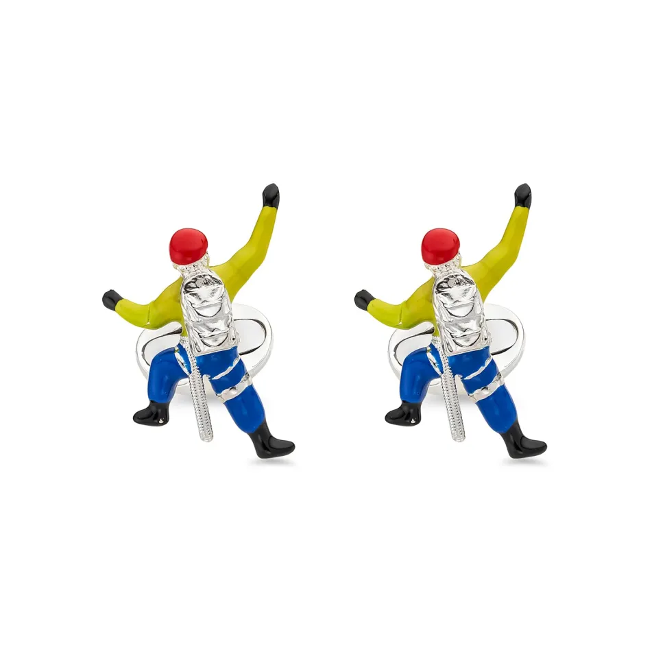Sterling Silver Climber Cufflinks