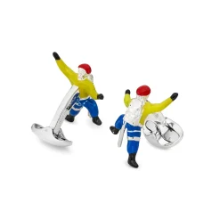 Sterling Silver Climber Cufflinks