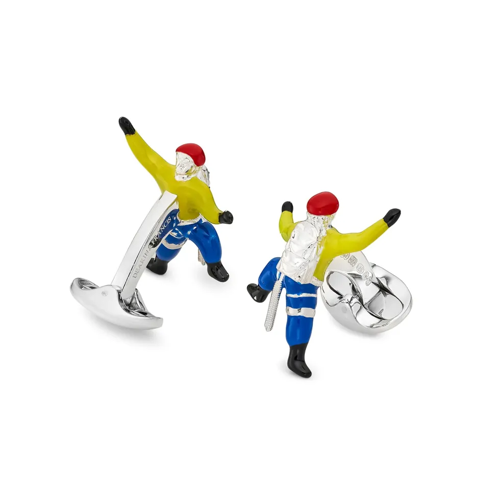 Sterling Silver Climber Cufflinks