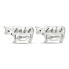 Sterling Silver Cow with Cuts of Meat Cufflinks