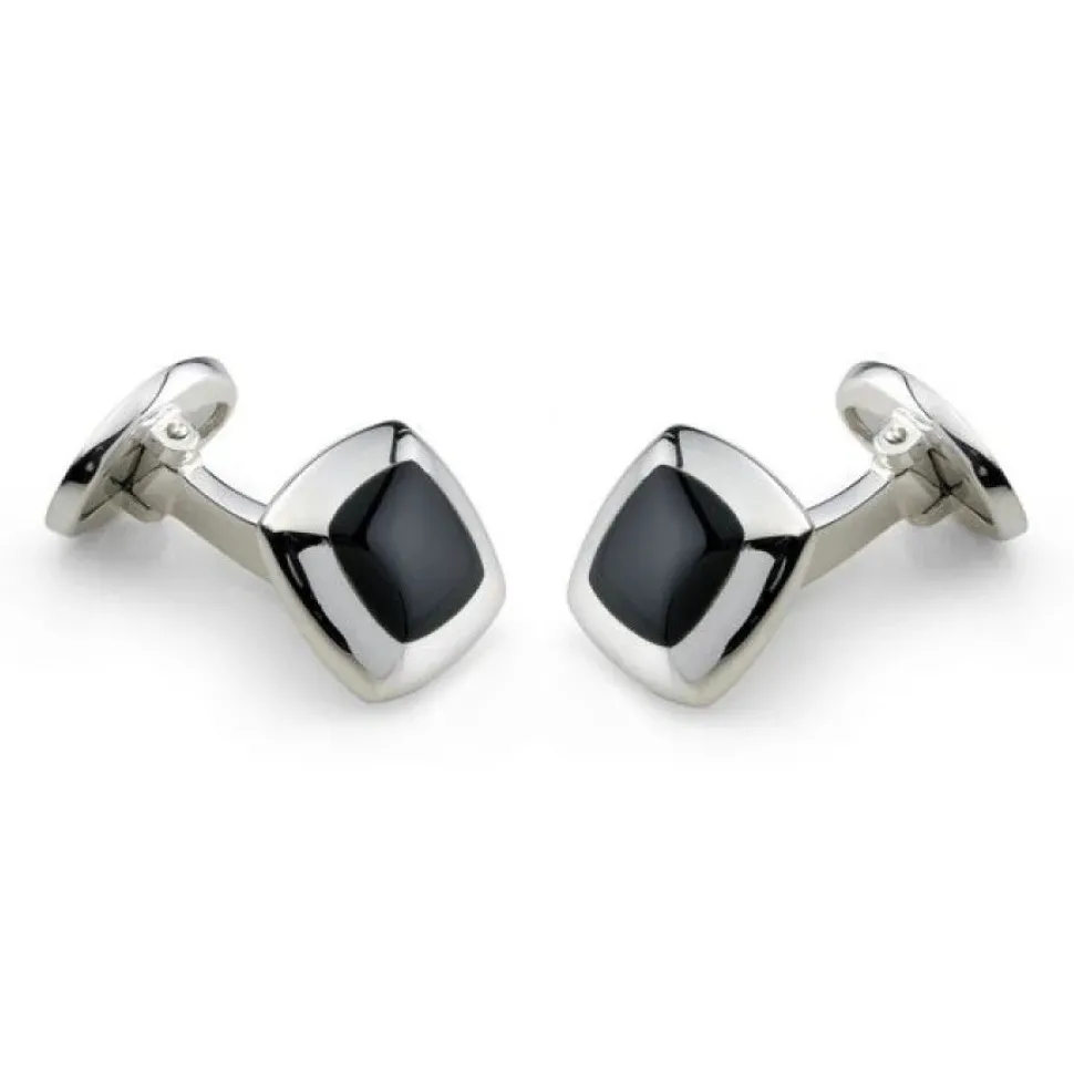 Sterling Silver Cushion Onyx Dress Set