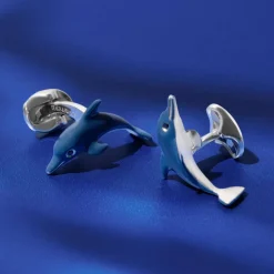 Sterling Silver Dolphin Cufflinks