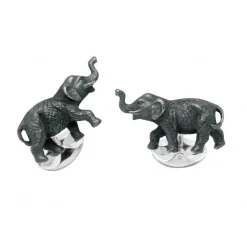 Sterling Silver Elephant Cufflinks