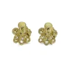 Sterling Silver Enamelled Octopus Cufflinks - Yellow Cufflinks