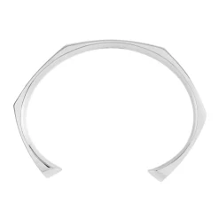 Sterling Silver Facetted Bangle