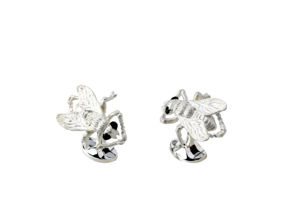 Sterling Silver Fly Cufflinks
